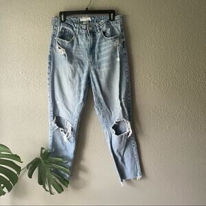 Garage Denim Distressed Mom Jeans